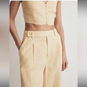 NWT Madewell Harlow Wide-Leg Pant in 100% Linen Size 4